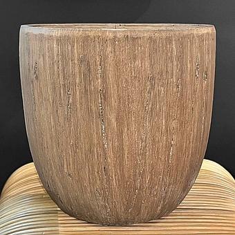 Effectory Wood Bowl Pot Light Oak Small discount