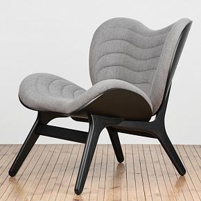 A Conversation Piece Lounge Chair Low, Black Oak