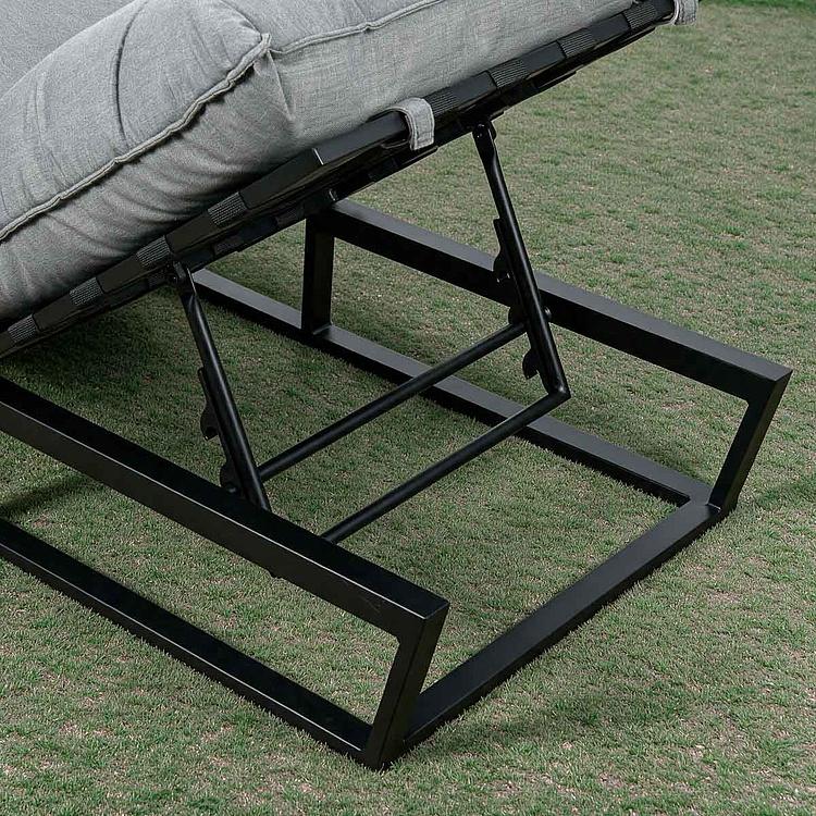 Садовый шезлонг-лежак Reef Lounger, Black акриловая ткань Flanelle - ракурс 7