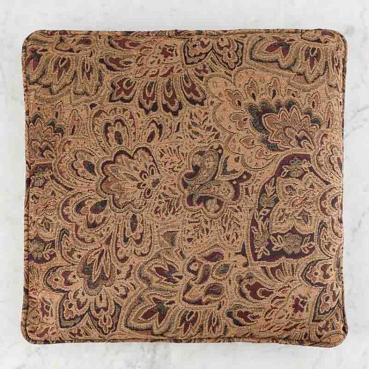 Декоративная подушка из коричневого жаккарда Cushion Burnt Ochre Jacquard