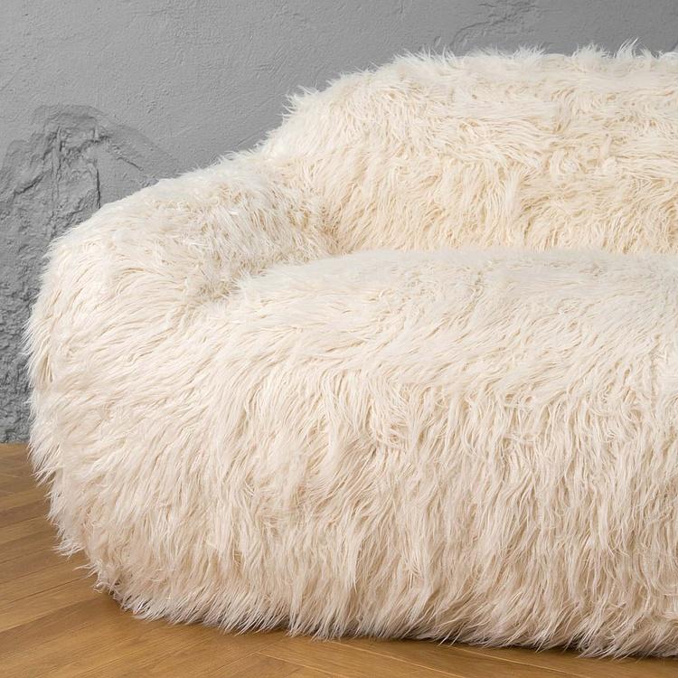 Двухместный диван Snug 2 Seater искусственный мех Mongolia Cream - ракурс 6