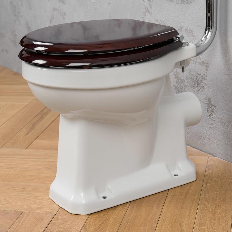 Унитаз с высоким бачком и стульчаком High Level WC With Wooden Seat