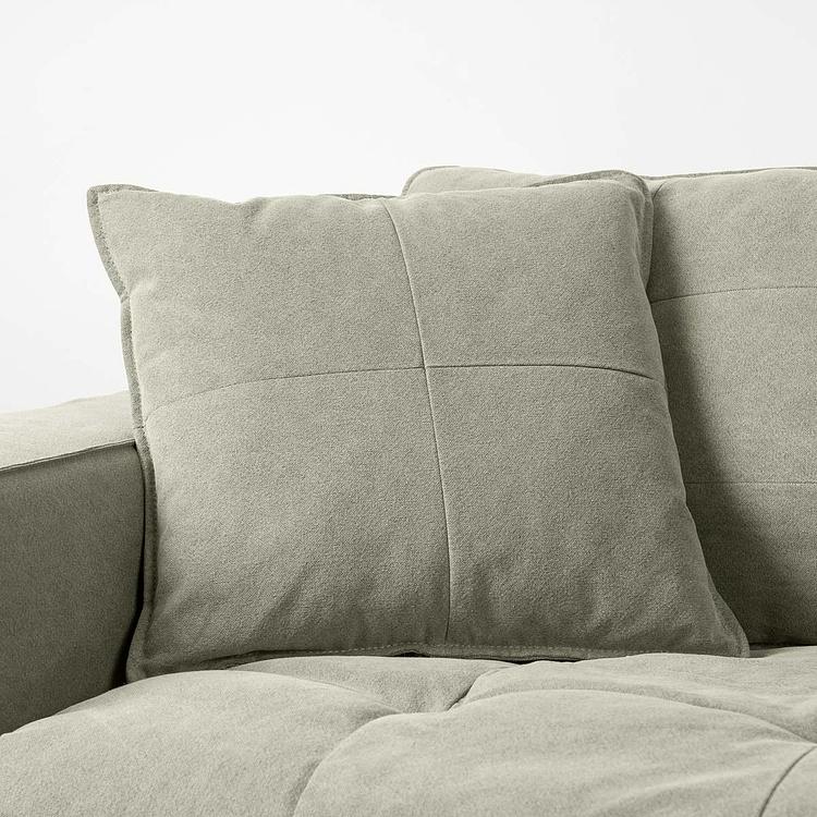 Трёхместный льняной диван Сити, ножки цвета латуни City 3 Seater, Brass Metal Linen RM