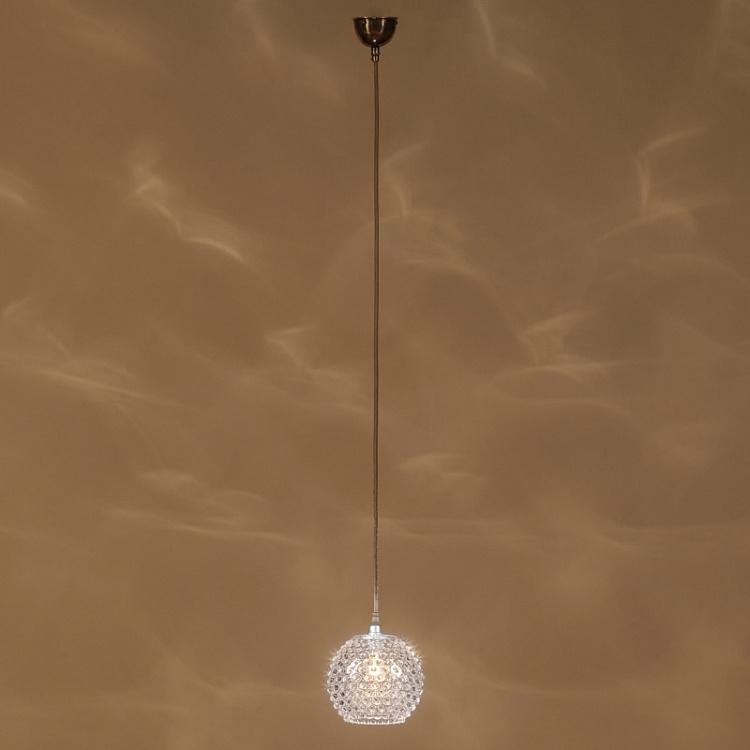 Подвесной светильник Диамант из прозрачного стекла Diamond Tip Hanging Lamp Clear Glass