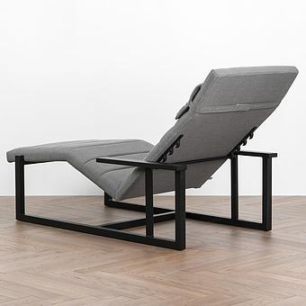 Садовый шезлонг-лежак Roxy Lounger, Black акриловая ткань Flanelle - ракурс 5