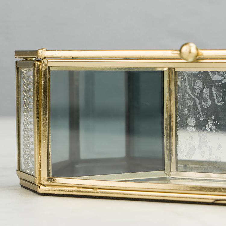 Многогранная стеклянная шкатулка Blue Glass Box