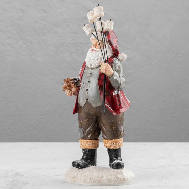 Country Santa With Marshmallow Red 35 cm