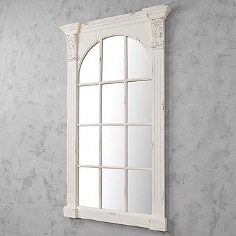 Lily Antique Floor Mirror White