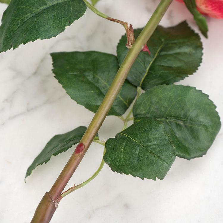 Искусственная роза Джема персиково-малиновая Gemma Rose Pale Peach With Crimson 56 cm