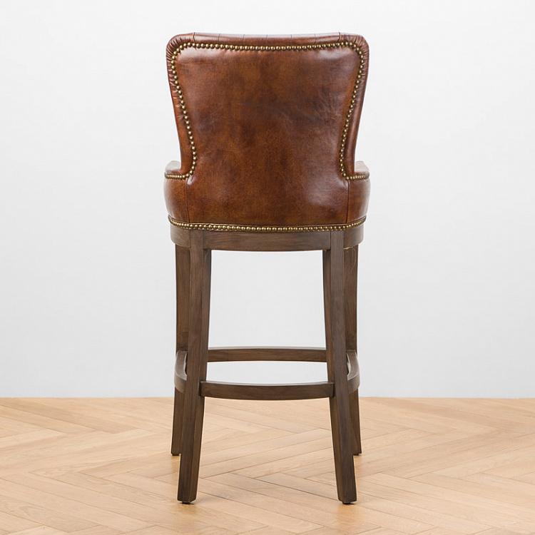 Барный стул Коктейль, коричневые ножки Cocktail Barstool, Rustic Brown Oak PF