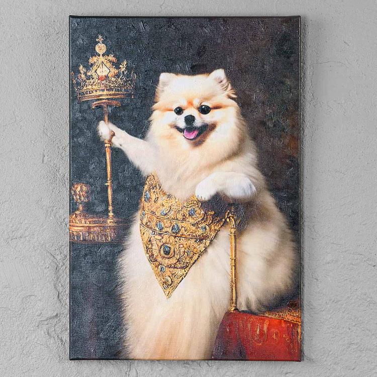 Картина Шпиц, холст, акрил Canvas Acrylic Painting Pomeranian