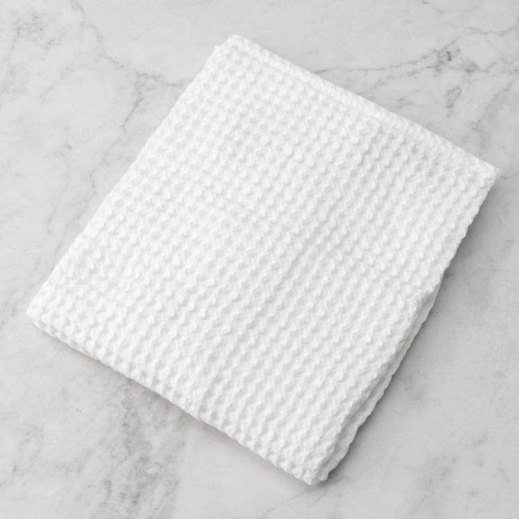 Белое вафельное полотенце для рук и лица Модал 50x90 см Modal Waffle Hand Towel White 50x90 cm