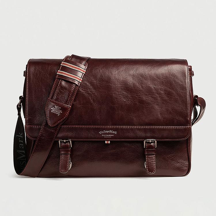 Мужская сумка Satchel Messenger Bag натуральная кожа Vintage Cherry