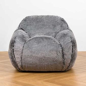Кресло Baby Snug Chair искусственный мех Grizzly Grey - ракурс 2