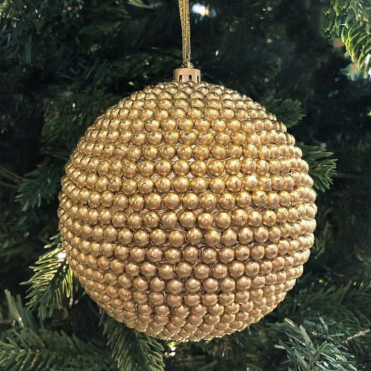 Ёлочная игрушка Шар с полубусинами Half Beads Ball 11 cm