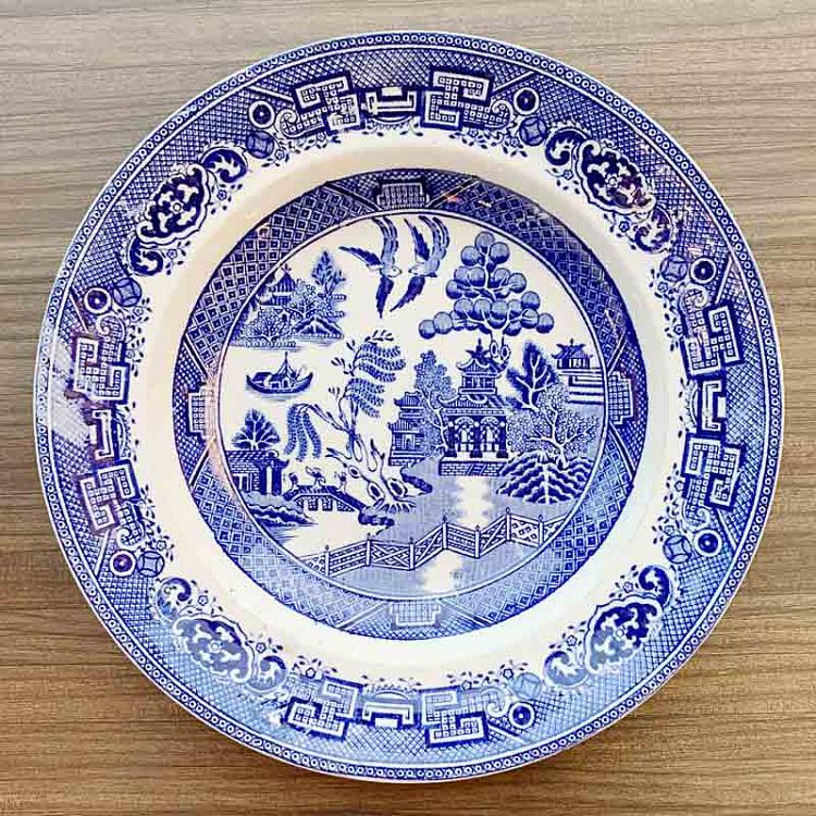 Винтажная тарелка Ива, L Vintage Plate Willow Large