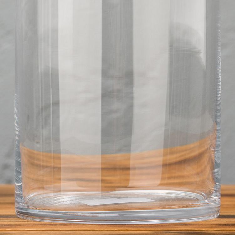 Цилиндрическая стеклянная ваза для цветов Long Cylindrical Glass Vase
