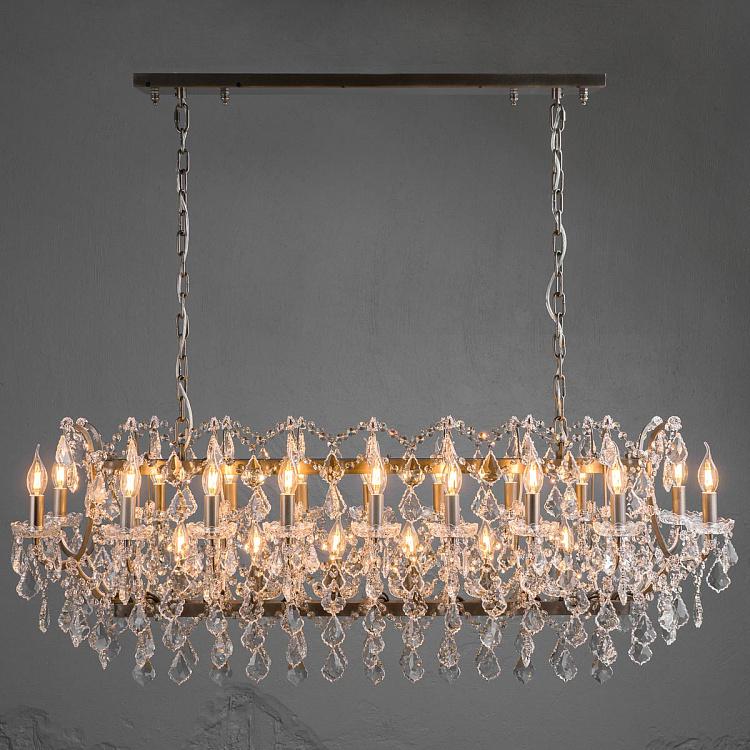 Прямоугольная Хрустальная люстра, L Crystal Rectangle Chandelier Large