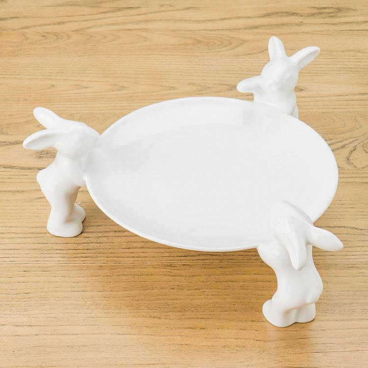 Сервировочная подставка Кролики-воришки Plate For Sweets Rabbits Thieves