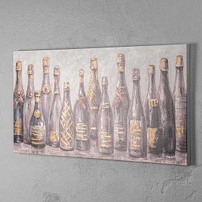 Canvas Acrylic Painting Champagne