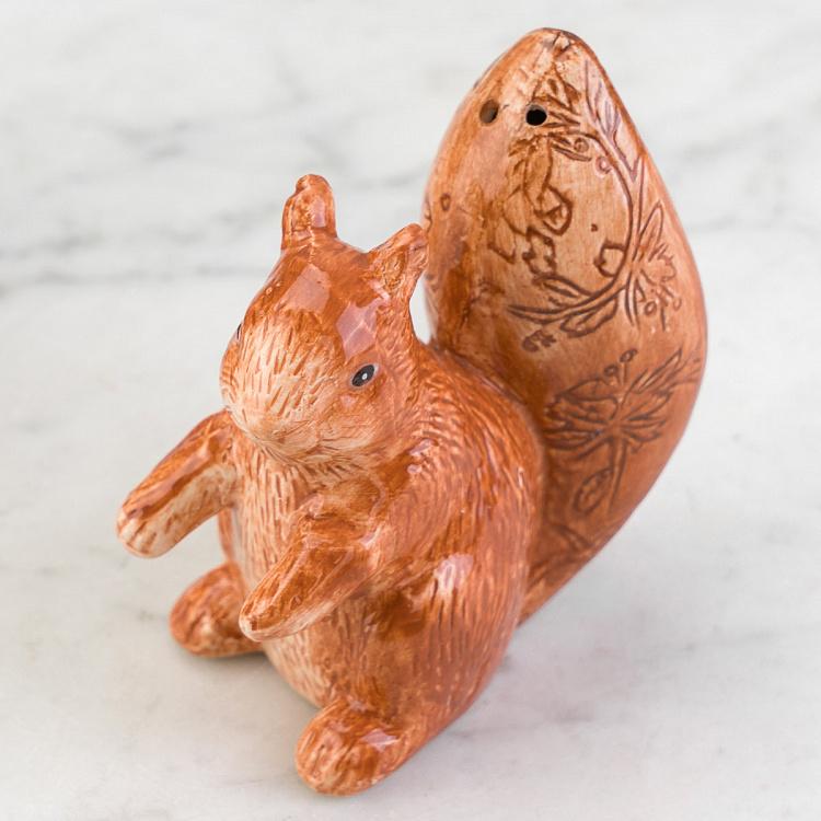 Набор для специй Белочки с цветочным узором на хвостах Set Of 2 Salt And Pepper Squirrels Flowery Tail