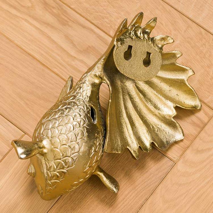 Настенное украшение Золотая рыбка с хвостом направо Wall Gold Fish Tail Right