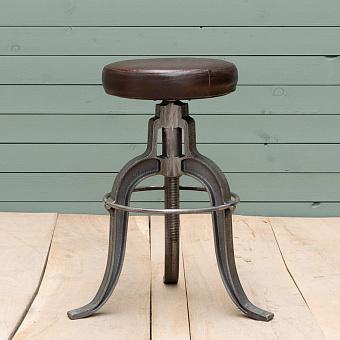 Табурет Saloon Stool With Leather Seat