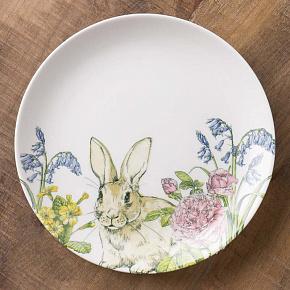 Rabbit In The Meadow Dessert Plate