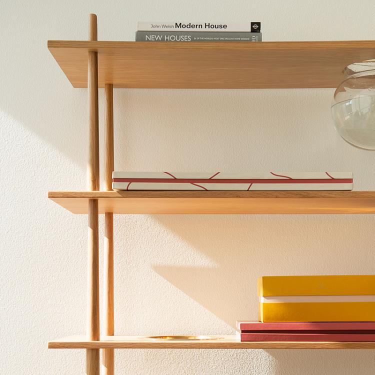 Стеллаж Сториз с медной тарелкой Stories Shelving With Brass Plate