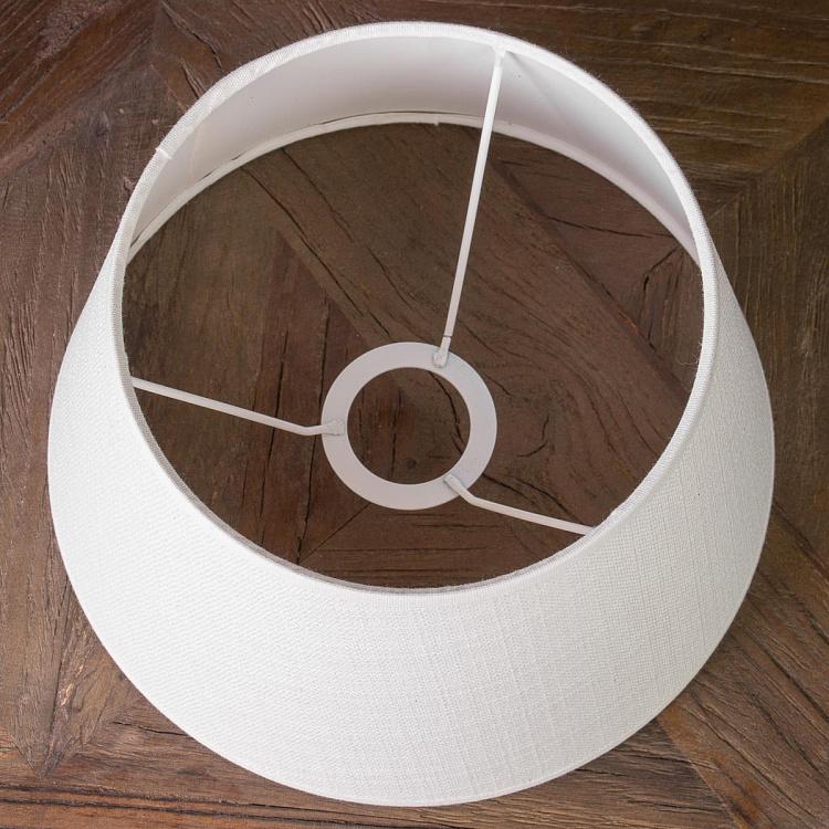 Абажур из льна белого цвета, 25 см Lamp Shade White Linen 25 cm