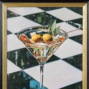Картина Glass Of Martini Painting