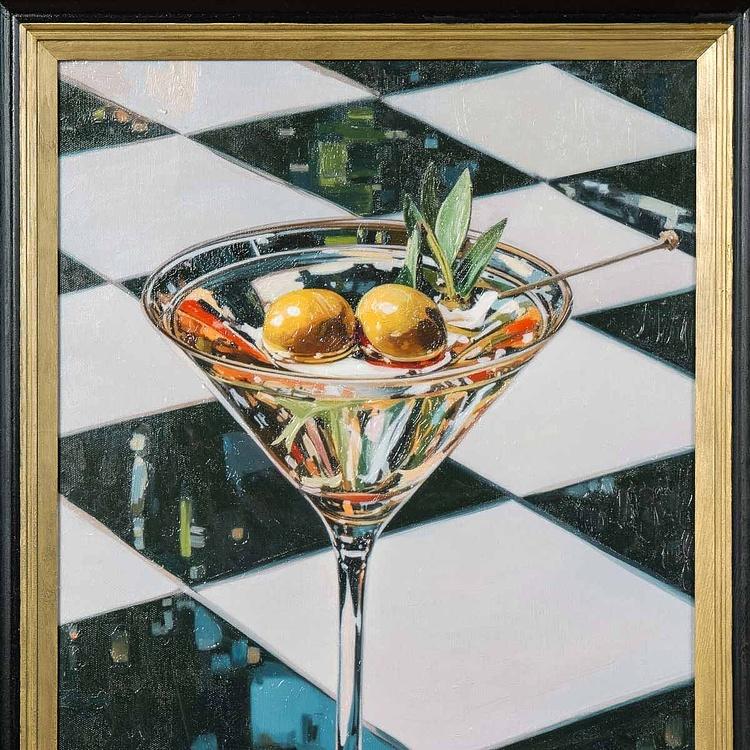 Картина в раме Бокал мартини Glass Of Martini Painting