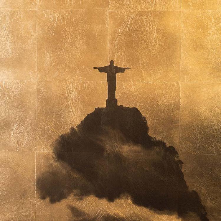 Картина Рио, золотая поталь Rio Gold