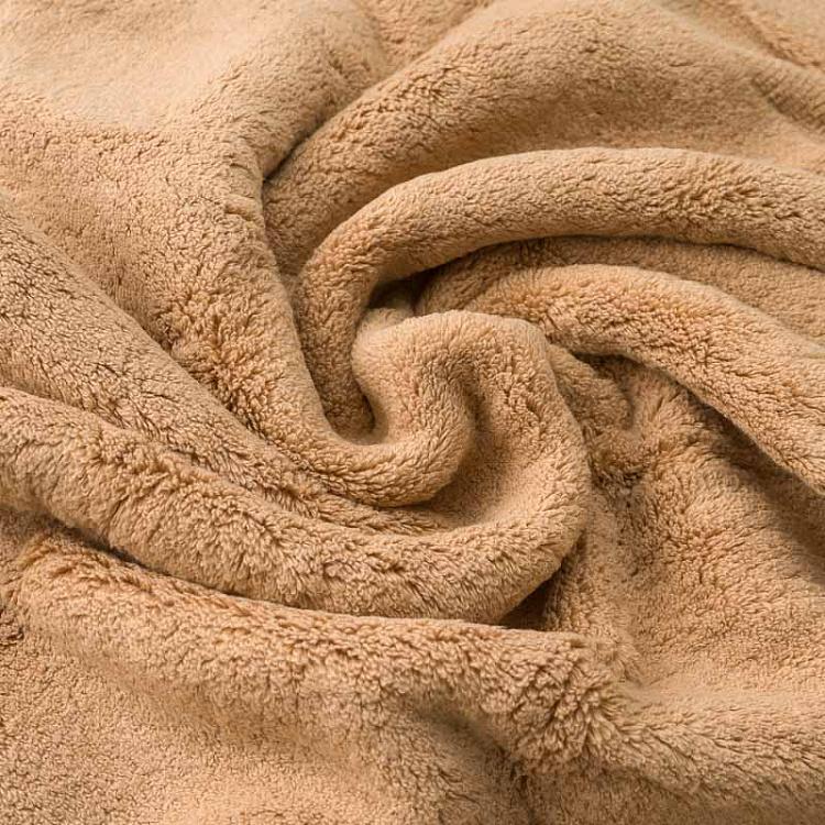 Тёмно-карамельное махровое банное полотенце из органического хлопка Наследие 76x142 см Heritage Natural Cotton Bath Towel Almond 76x142 cm