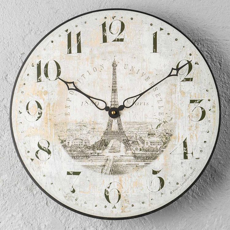 Настенные часы Эйфелева башня Eiffel Tower Exhibition Wall Clock