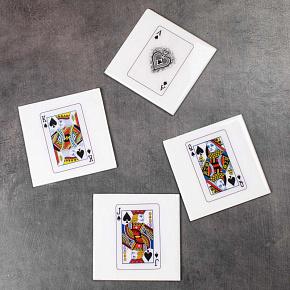Set Of 4 Coasters Poker