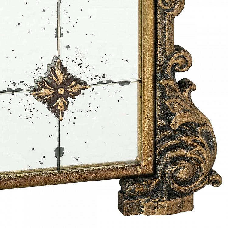 Зеркало с золотистым узором в антикварном стиле Antique Gold Wall Mirror