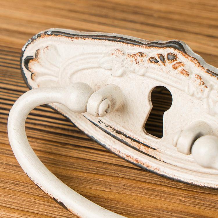 Мебельная ручка-скоба Замочная скважина Antique Handle White