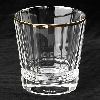 Macassar Glass Low With Golden Rim