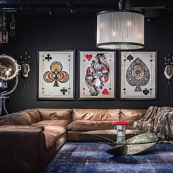 Картина-принт Cards Aces Clubs дуб Black Oak