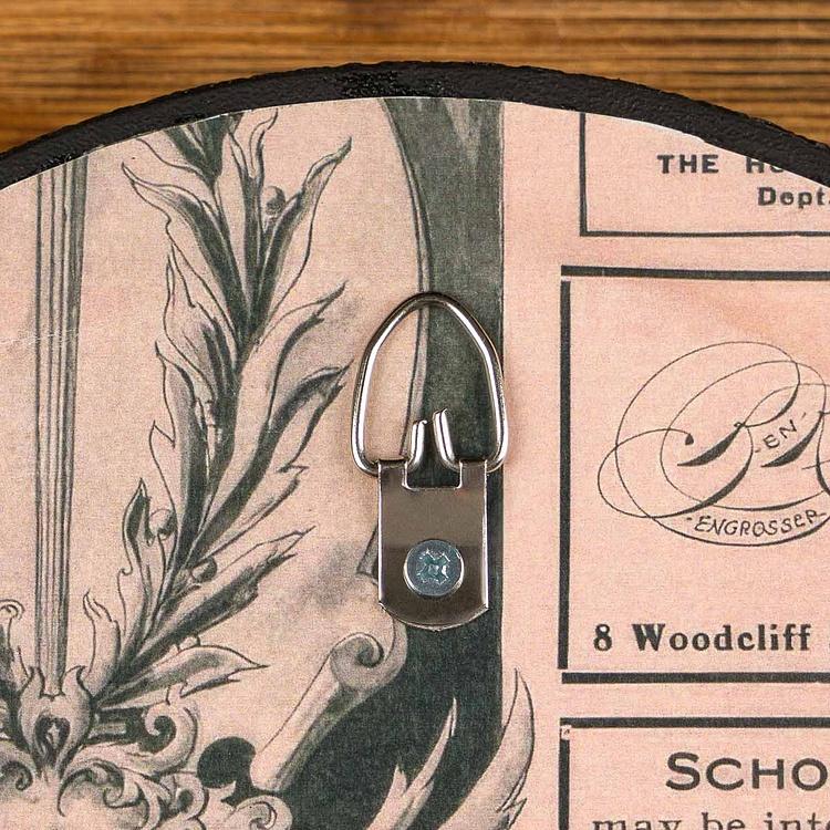 Картина в круглой раме Чёрная лошадь Black Horse Painting In Round Frame