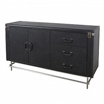 Комод Nyborg Sideboard Cabinet A натуральная кожа Ebony Black