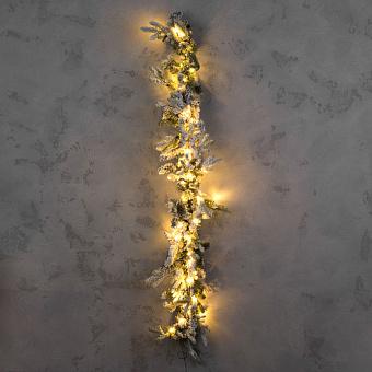 LED Spruce Garland With Snow 150 cm