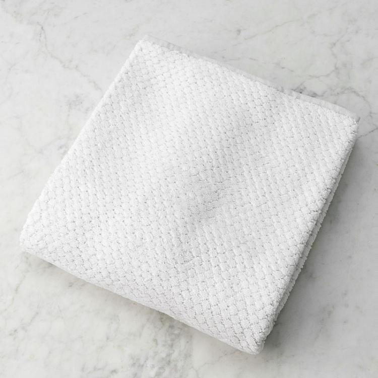 Белое махровое банное полотенце Пунто 70x140 см Punto Bath Towel White 70x140 cm