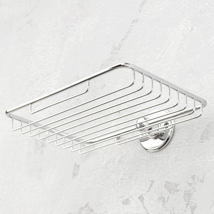 Прямоугольная полка-решётка цвета хром, S Shelf Basket Chrome Small