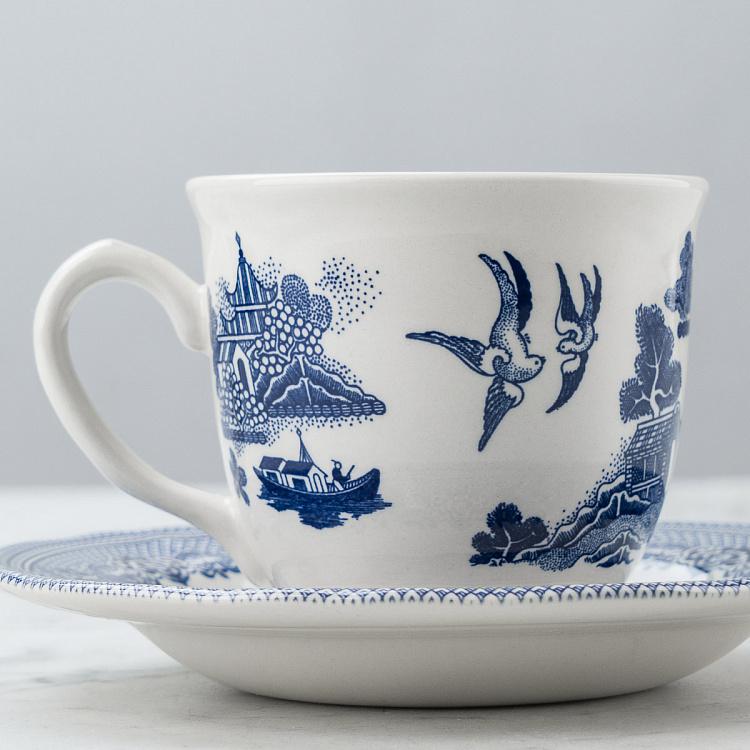 Чайная пара Голубая ива Blue Willow Tea Cup And Saucer