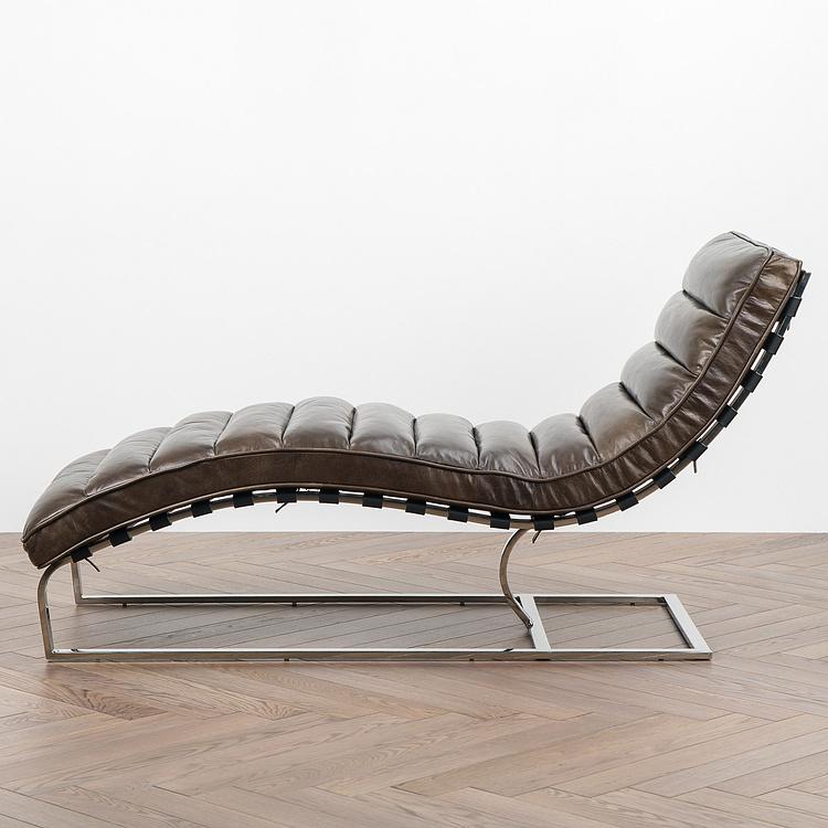 Шезлонг Toledo Lounge Chair RM натуральная кожа Antique Master - ракурс 3