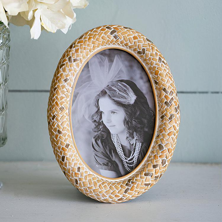 Yellow Brick Round Photo Frame