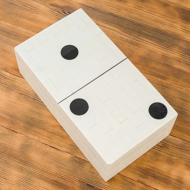 Белая шкатулка с набором домино, XXL XXL Domino Box White