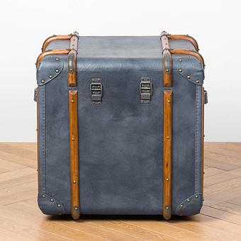 Тумба-сундук Forward Side Table RM натуральная кожа Dark Blue Master